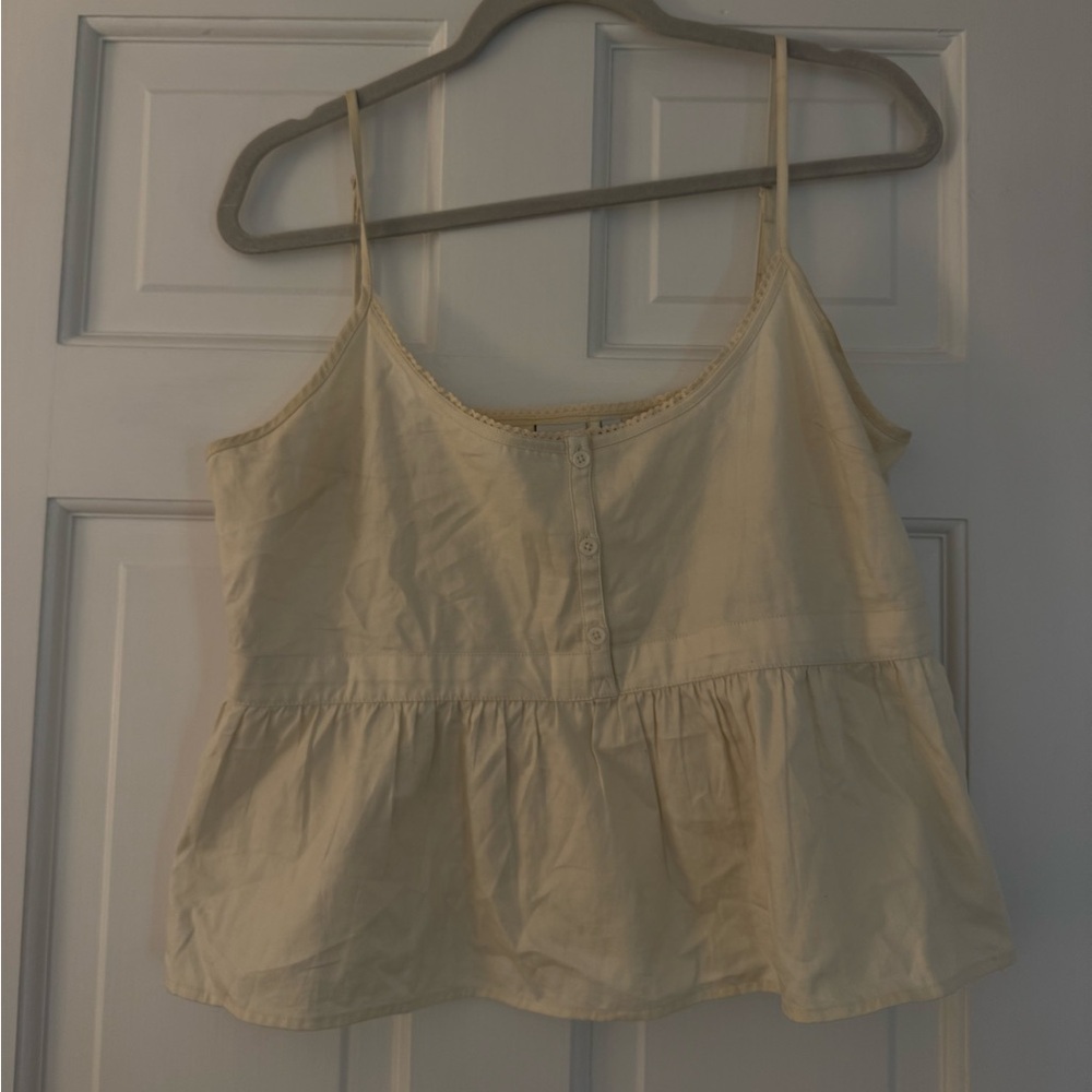 Sunday Best Cream Bustier Peplum Camisole